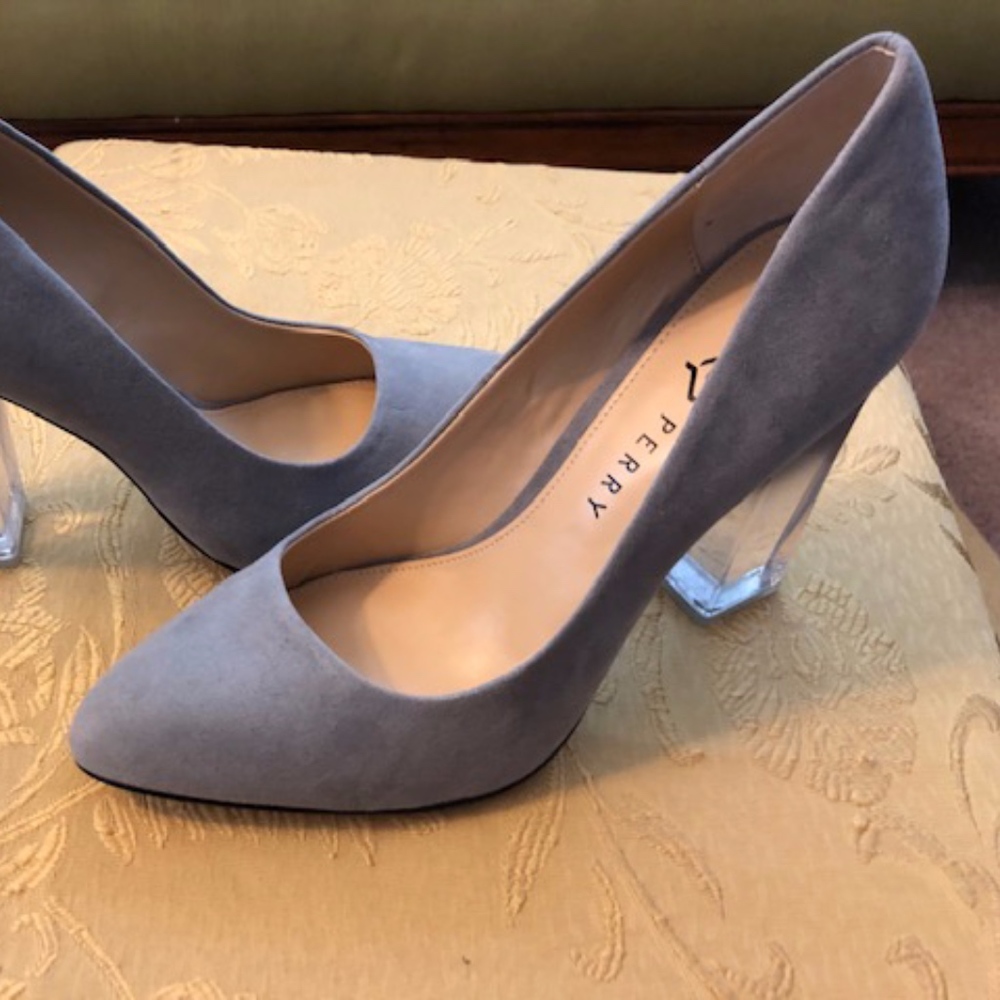 Katy Perry Gray Suede Heels NWOT - Picture 5 of 5